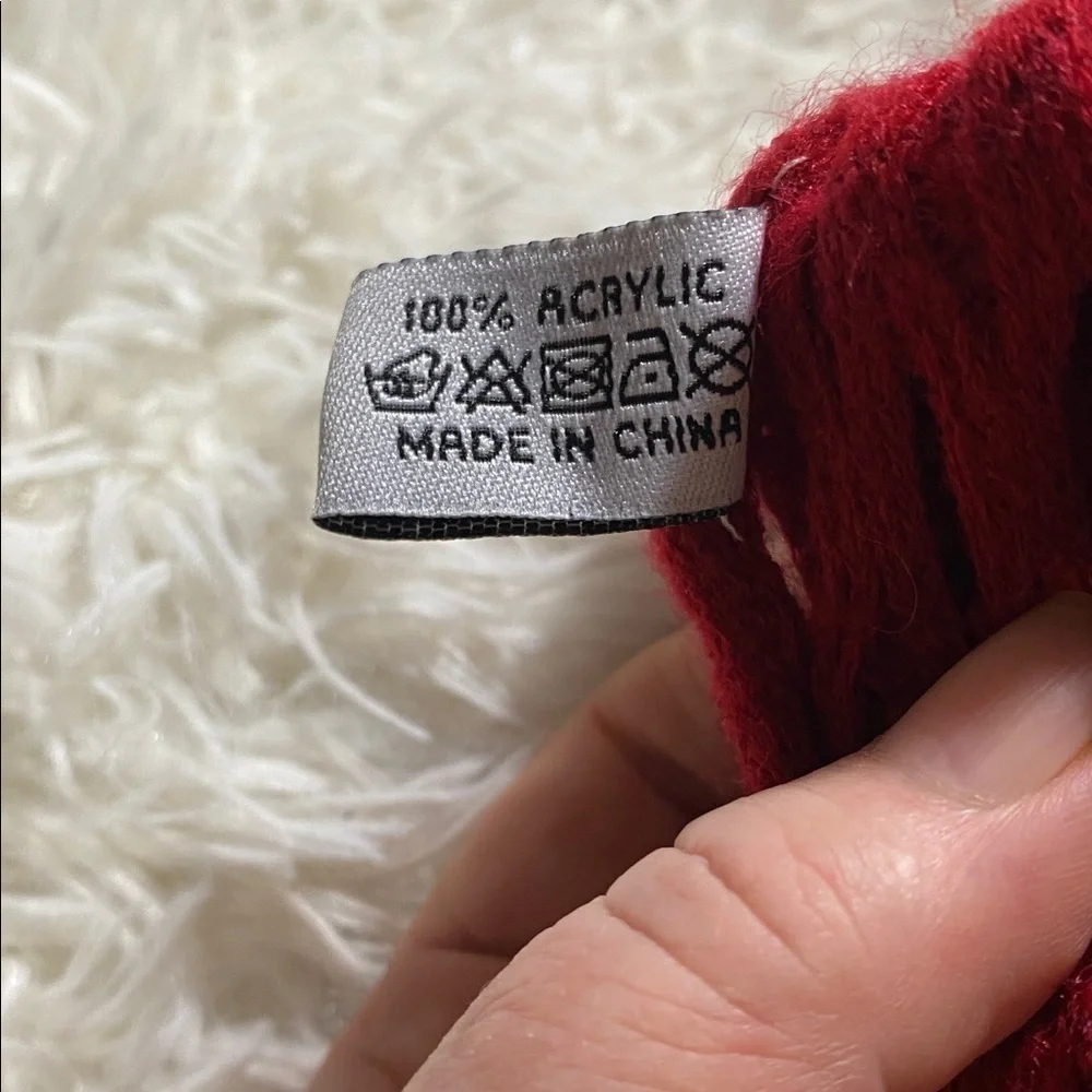 TICKLED PINK RED INFINITY SCARF NWOT